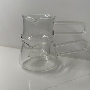 Vintage borosilicate glass double boiler by Catamount Glass Co